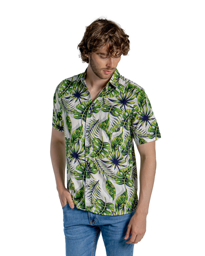Camisa Spiritual de Hombre  Manga Corta Chalis Ref CS7018