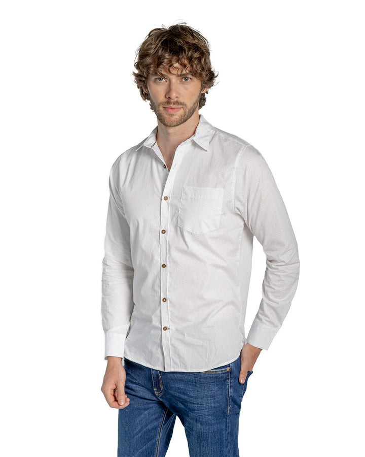 Camisa Spiritual de Hombre Manga Larga Slim Fit Ref CS8017