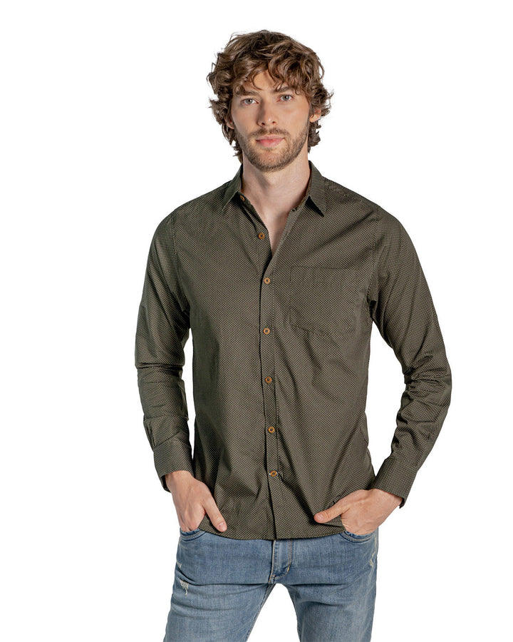 Camisa Spiritual de Hombre Manga Larga Slim Fit Ref CS8017