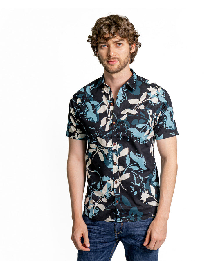 Camisa Spiritual de Hombre  Slim Estampado Ref CS7004