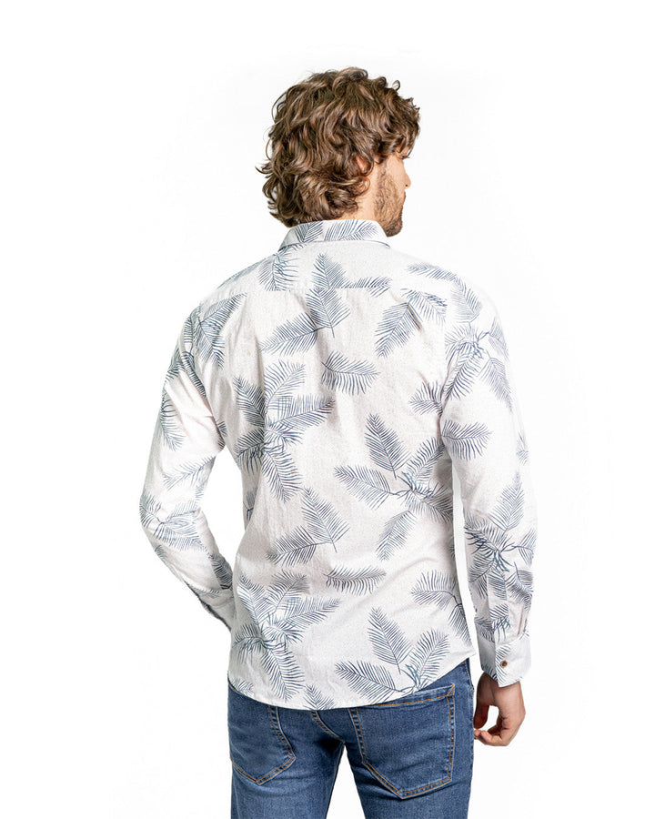 Camisa Spiritual de Hombre  Slim Fit  Estampada Ref CS7011
