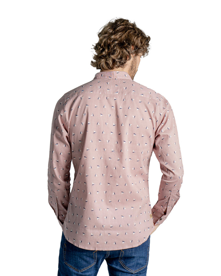 Camisa Spiritual de Hombre Slim Fit Miniprint Ref CS8007