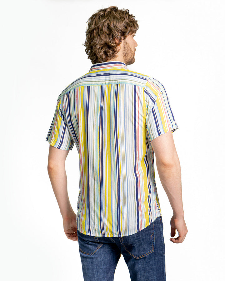 Camisa Spiritual de Hombre Slim Fit Rayas Ref CS8010