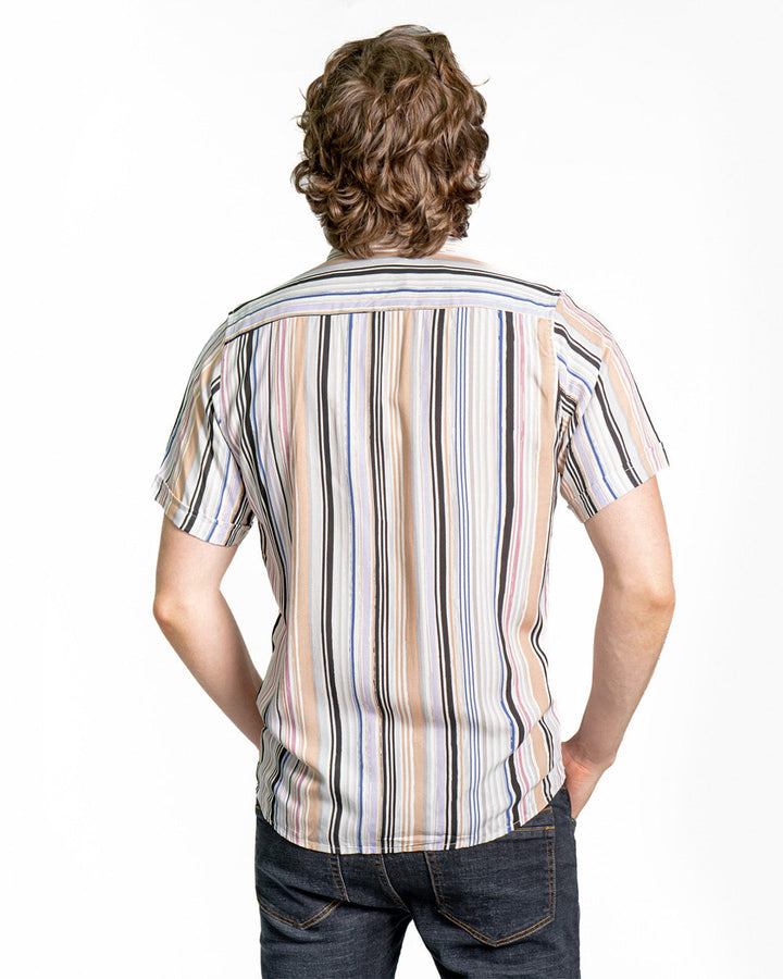 Camisa Spiritual de Hombre Slim Fit Rayas Ref CS8010