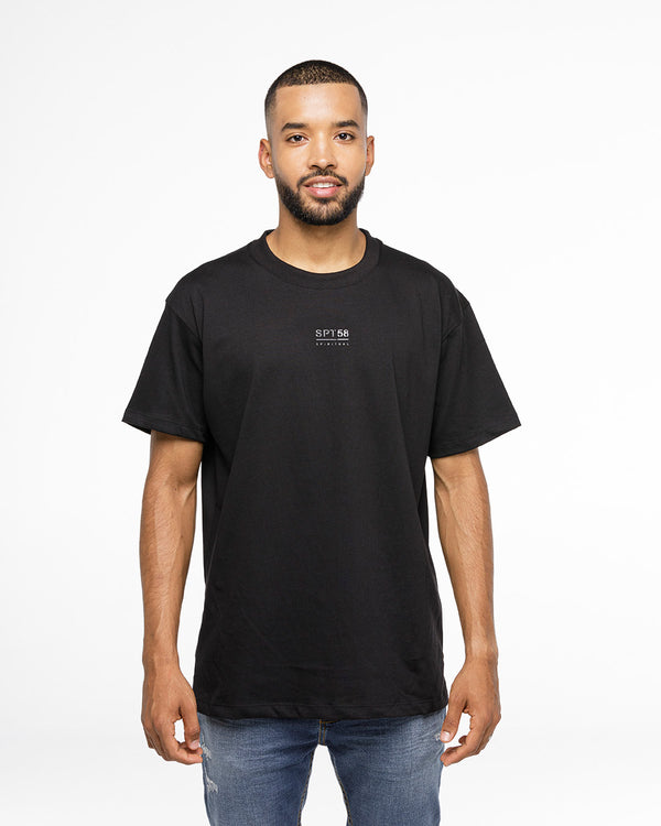Camiseta Spiritual Cuello Redondo Silueta Relax(Semi Overside) Ref KH9000-NEGRA
