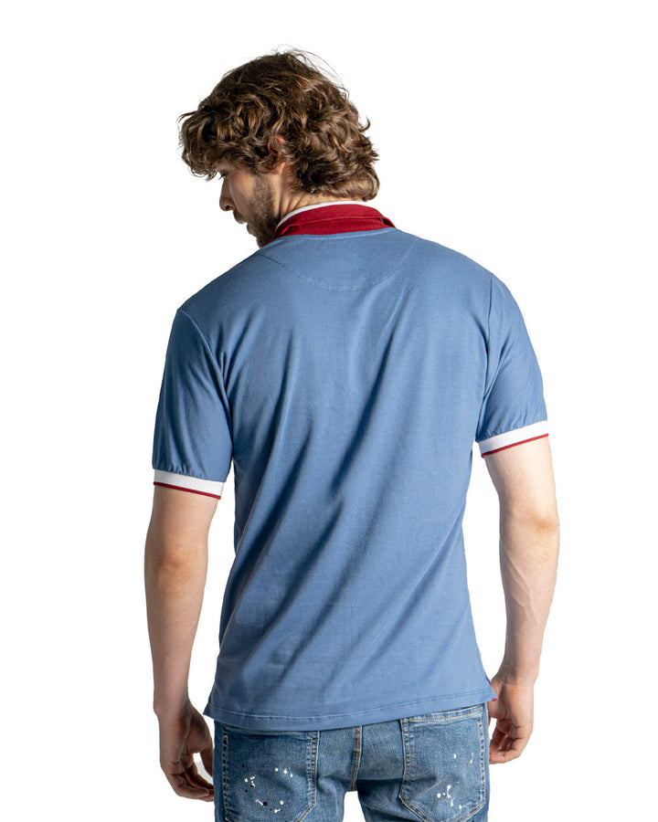 Camiseta Spiritual Tipo Polo  Clasica Ref KH8005-AZUL