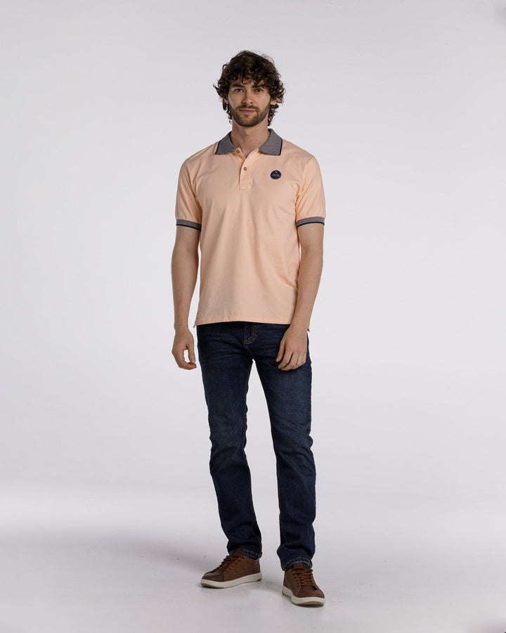 Camiseta Spiritual Tipo Polo  Clasica Ref KH8005-MANDARINA