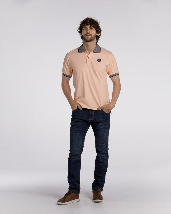 Camiseta Spiritual Tipo Polo  Clasica Ref KH8005-MANDARINA