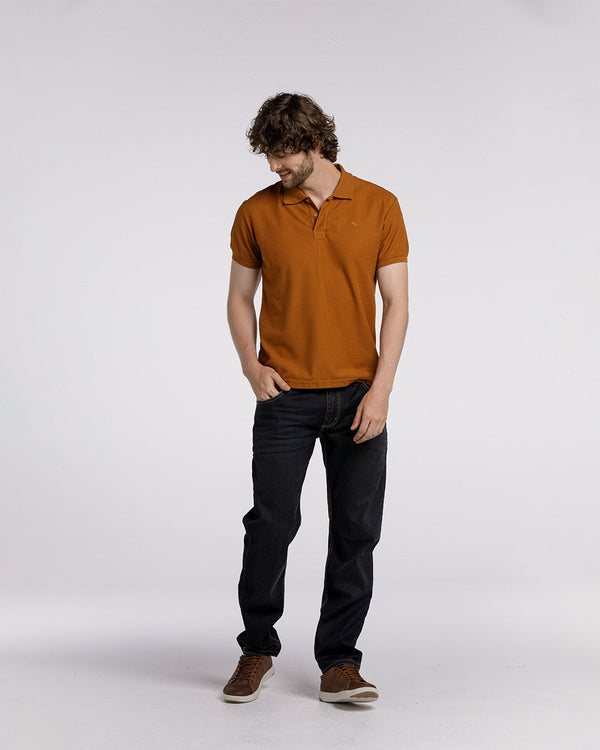 Camiseta Spiritual Tipo Polo  Clásica Ref KH8012-TERRACOTA