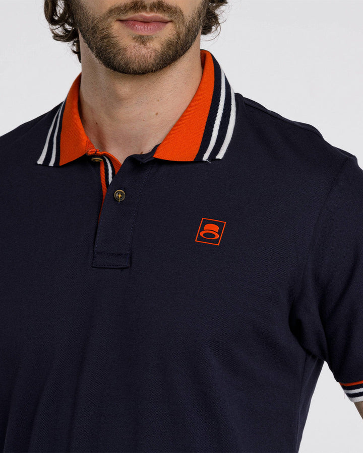 Camiseta Spiritual Tipo Polo Detalle En Perilla Ref KH8017-AZUL