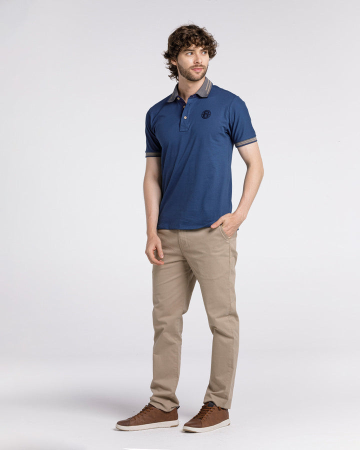 Camiseta Spiritual Tipo Polo  Ref KH8007-AZUL