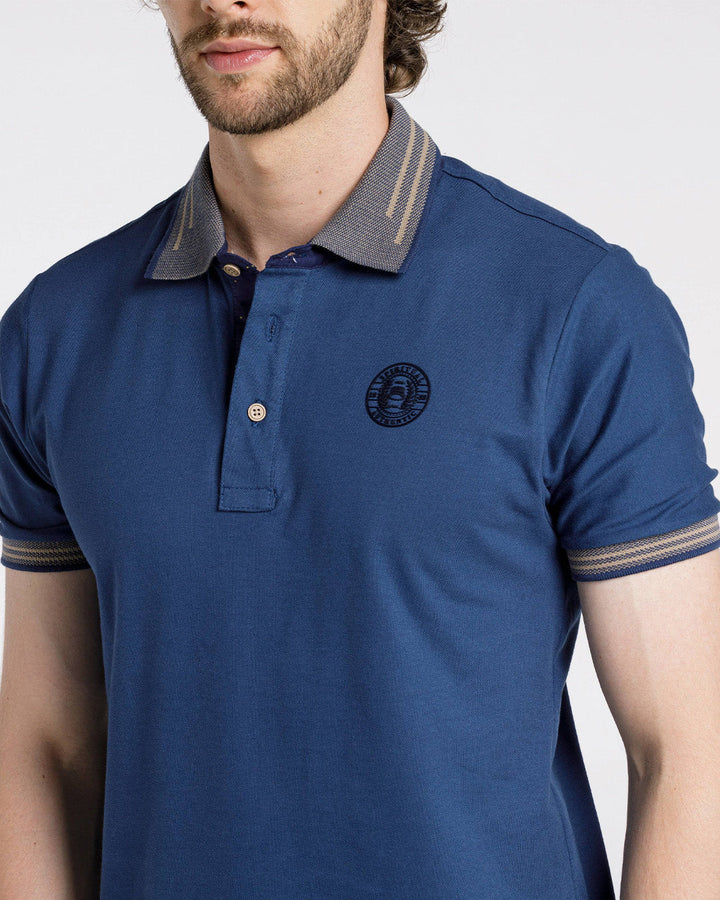 Camiseta Spiritual Tipo Polo  Ref KH8007-AZUL