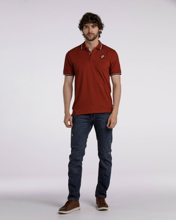 Camiseta Spiritual Tipo Polo   Ref KH8019-VINO
