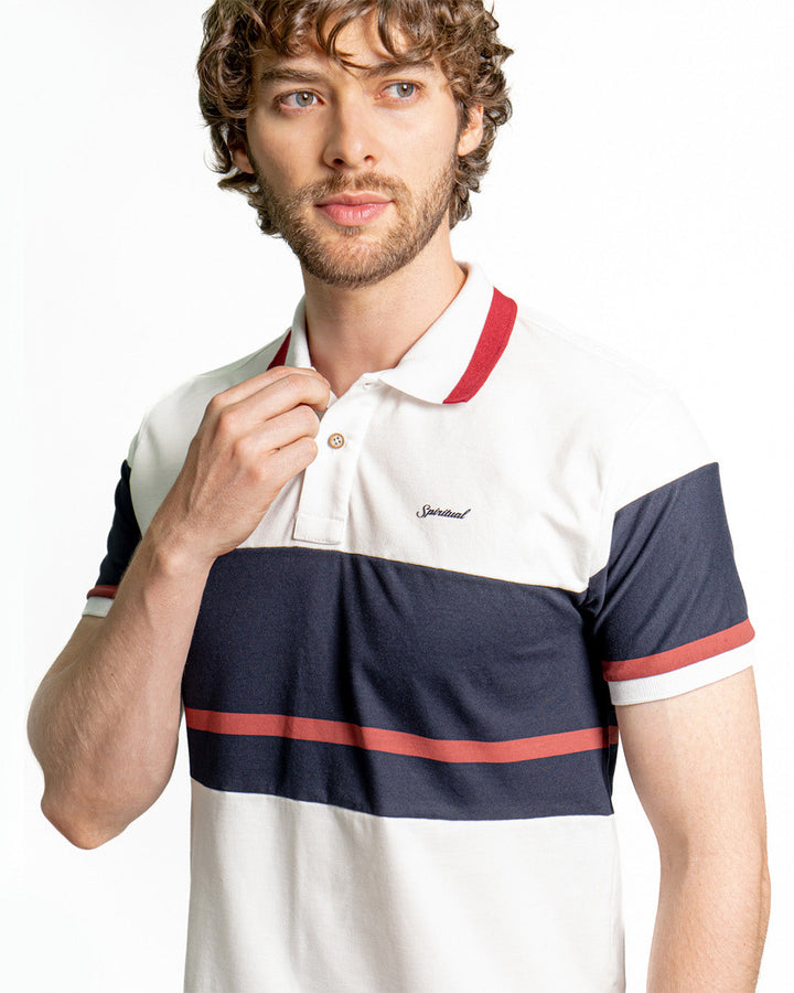 Camiseta Spiritual Tipo Polo de Bloques  Ref KH8008