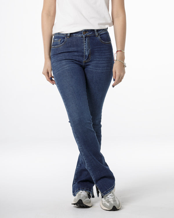 Jean de Dama Flare Fit Ref. DS1001 AZUL MEDIO