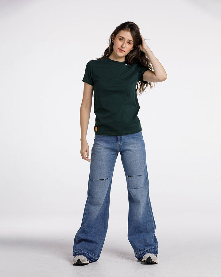 Jean Spiritual  Mom Flare Con Rotos Ref DS7011