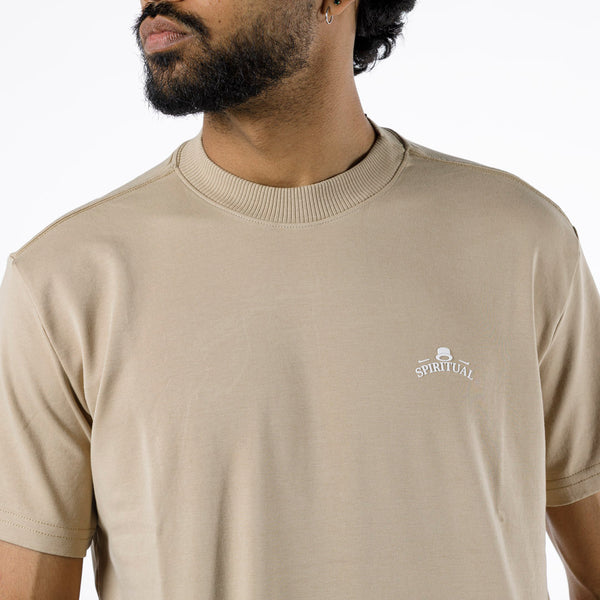 Camiseta KH1014 Beige Slim Fit con Estampado Historieta