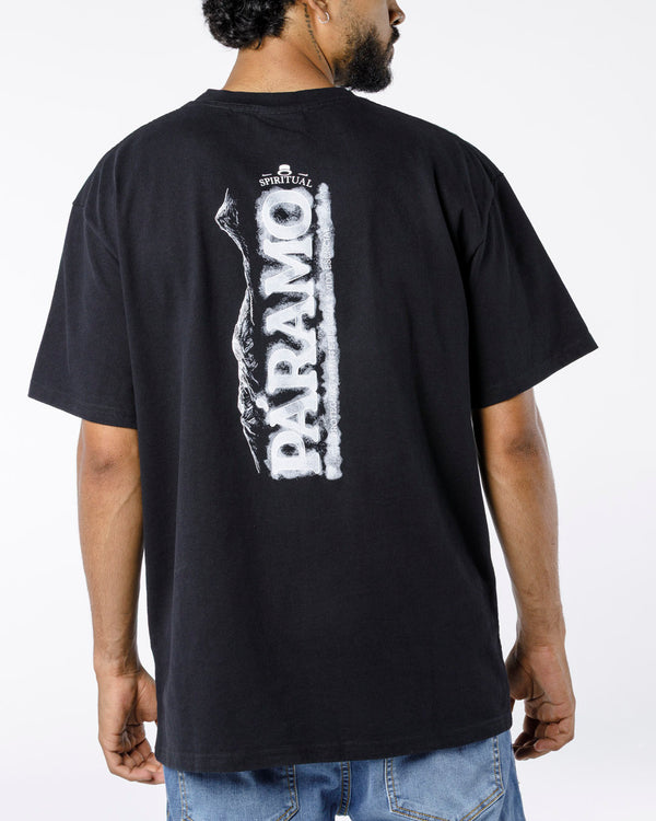 Camiseta KH1018 Negra Oversize con Estampado Paramo Grande