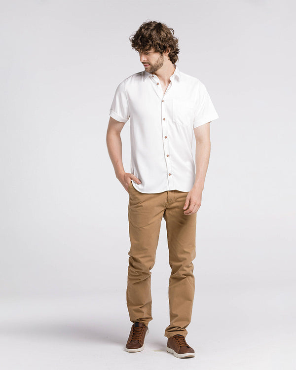 Pantalón Spiritual  en Dril Tipo Chino Slim Fit  Ref HS9000-OCRE